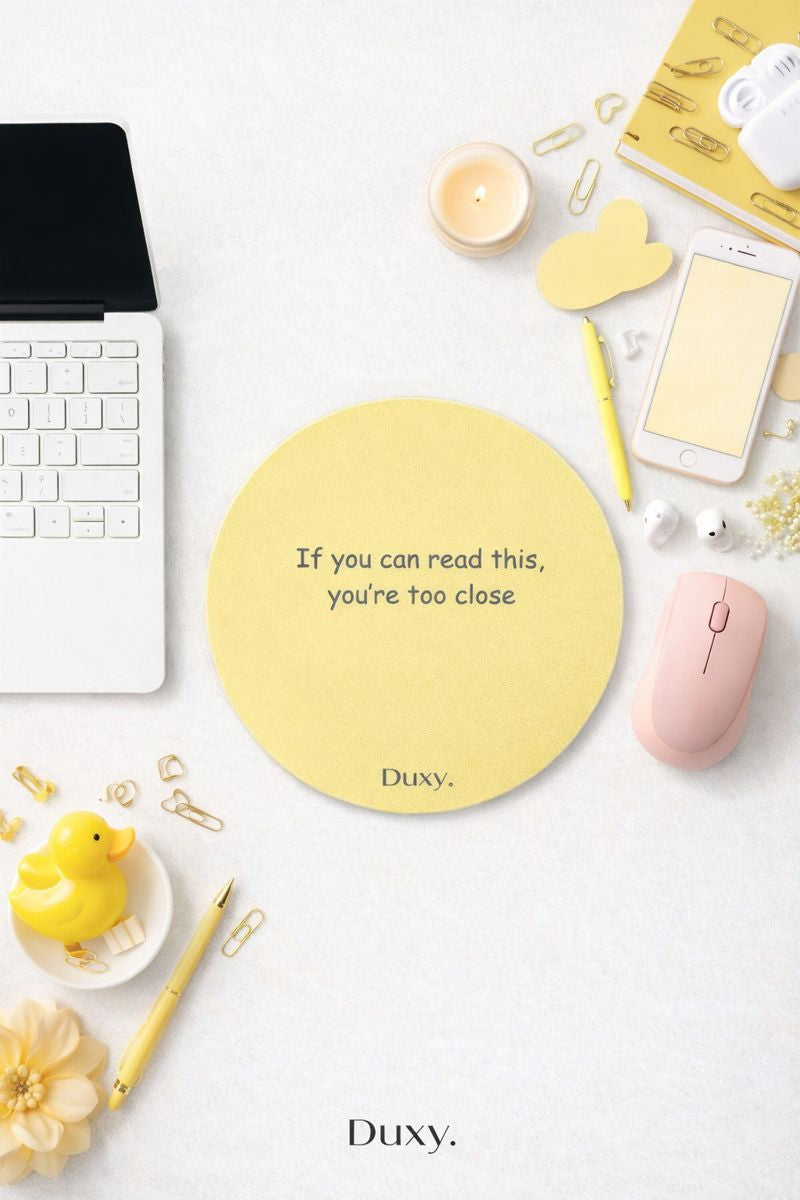 Espirili Kaymaz Kauçuk Mouse Pad - 19 cm - Yumuşak Kumaş Yüzey