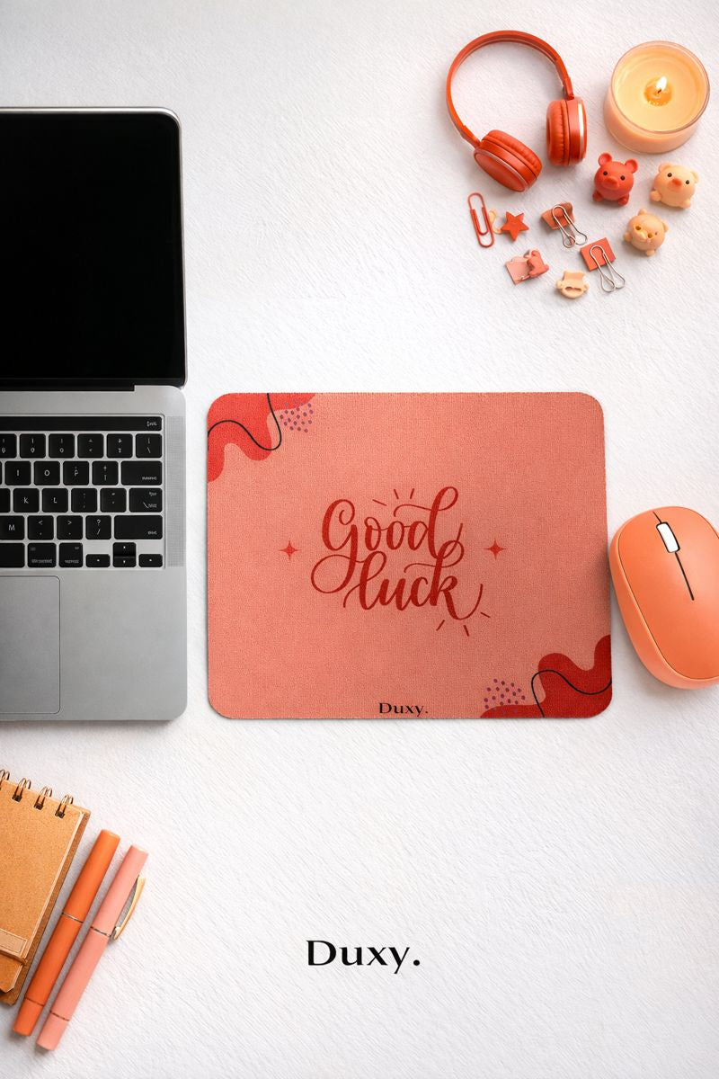 Motto Desenli Kauçuk Kaymaz Tabanlı Mouse Pad – 22x18 cm - Yumuşak Kumaş Yüzey