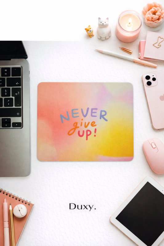 Motivasyon Yazılı Kauçuk Kaymaz Tabanlı Mouse Pad – 22x18 cm - Yumuşak Kumaş Yüzey