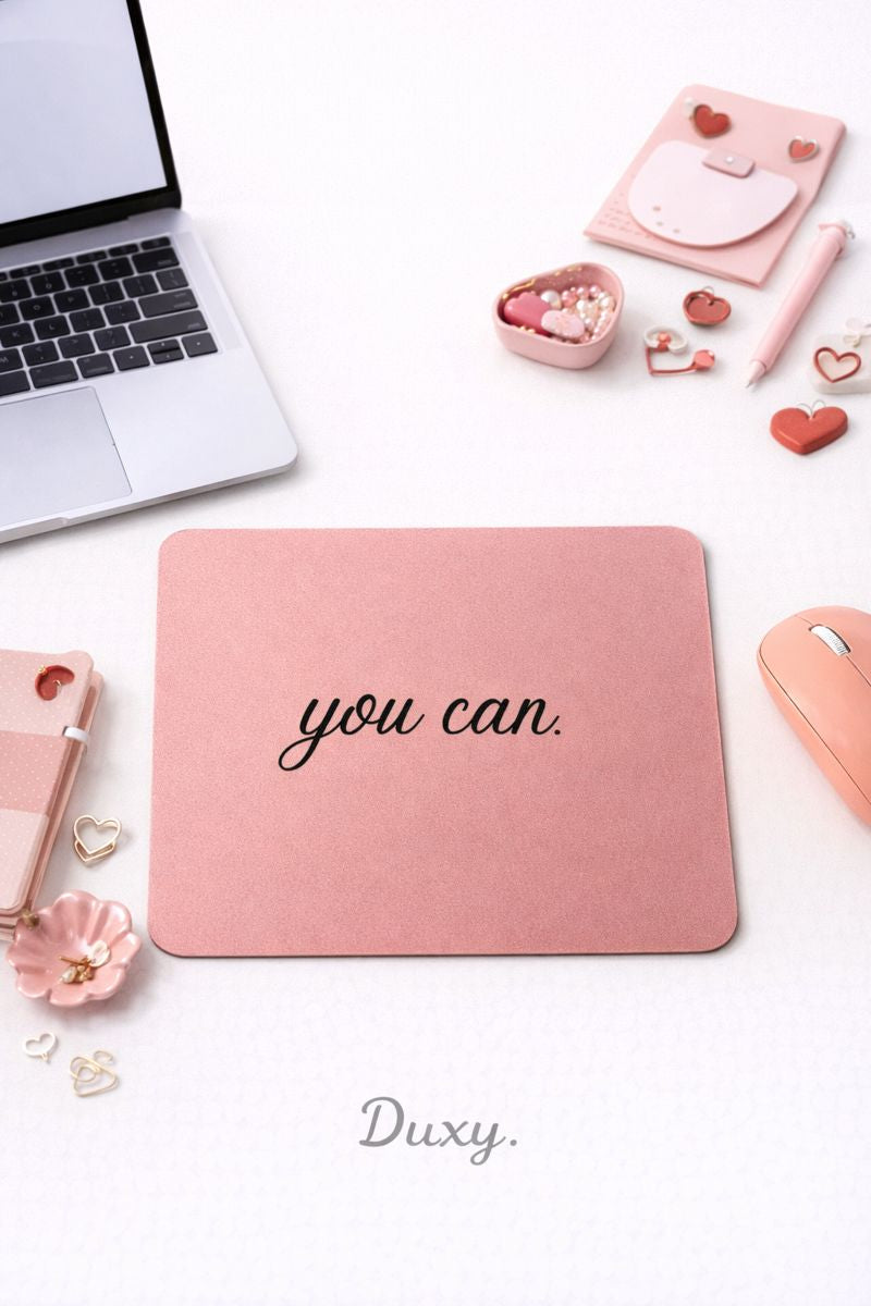 Motivasyon Yazılı Kauçuk Kaymaz Tabanlı Mouse Pad – 22x18 cm - Yumuşak Kumaş Yüzey