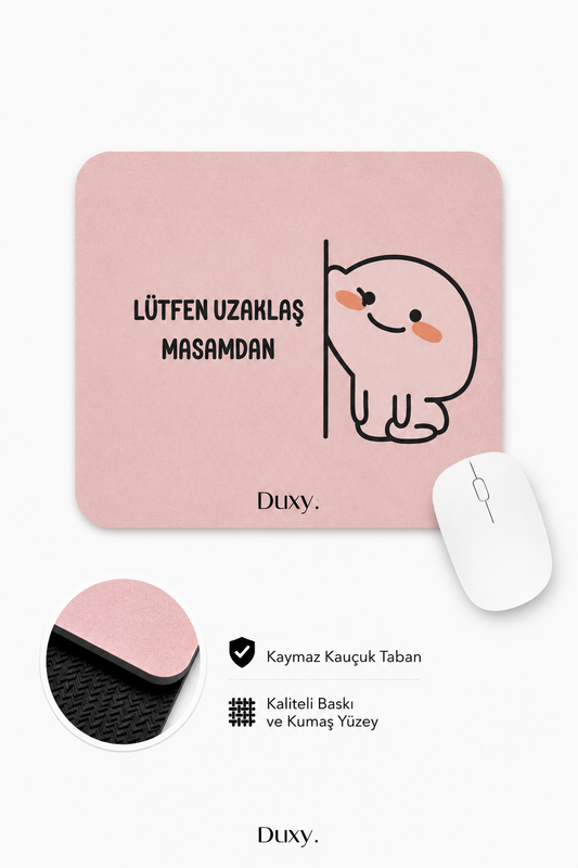 Eğlenceli Desenli Kauçuk Kaymaz Tabanlı Mouse Pad – 22x18 cm - Yumuşak Kumaş Yüzey