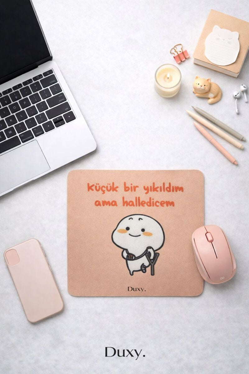 Eğlenceli Desenli Kauçuk Kaymaz Tabanlı Mouse Pad – 22x18 cm - Yumuşak Kumaş Yüzey