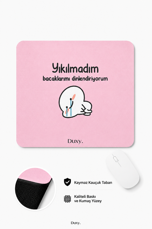 Eğlenceli Desenli Kauçuk Kaymaz Tabanlı Mouse Pad – 22x18 cm - Yumuşak Kumaş Yüzey