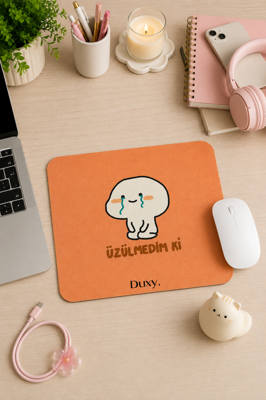 Eğlenceli Desenli Kauçuk Kaymaz Tabanlı Mouse Pad – 22x18 cm - Yumuşak Kumaş Yüzey