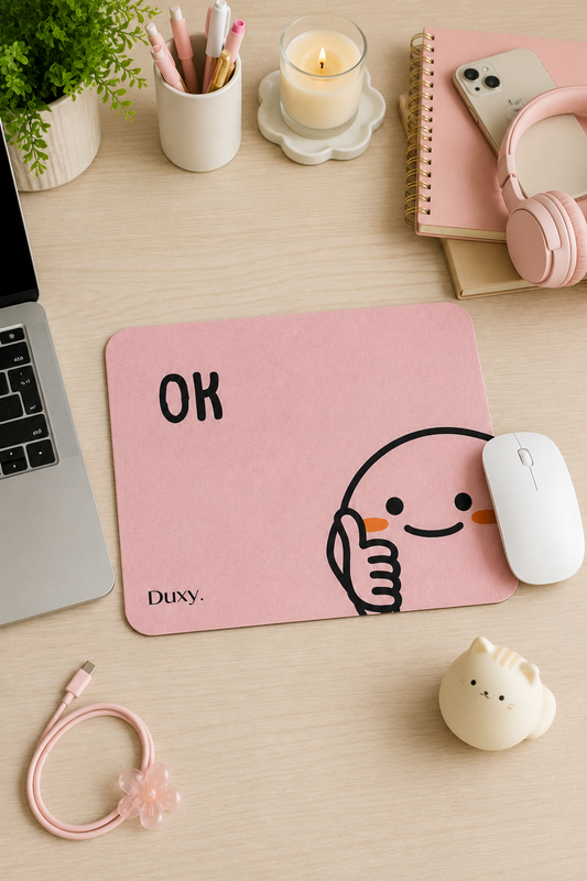 Eğlenceli Desenli Kauçuk Kaymaz Tabanlı Mouse Pad – 22x18 cm - Yumuşak Kumaş Yüzey