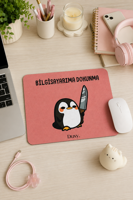 Eğlenceli Desenli Kauçuk Kaymaz Tabanlı Mouse Pad – 22x18 cm - Yumuşak Kumaş Yüzey