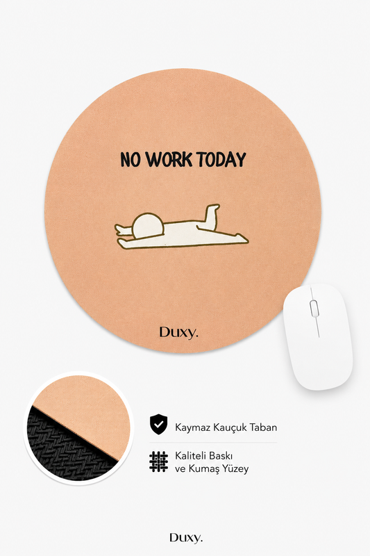 Eğlenceli Desenli Kauçuk Kaymaz Tabanlı Mouse Pad – 19 cm - Yumuşak Kumaş Yüzey